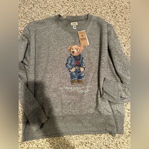NWT polo bear sweat shirt 🐻